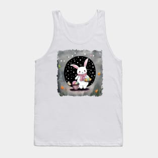 Easter Day Cute Bunny with eggs Tank Top